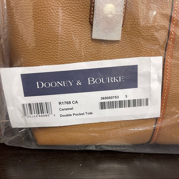 Dooney & Bourke Pebble Grain Double Pocket Tote - Caramel - Picture 6 of 6